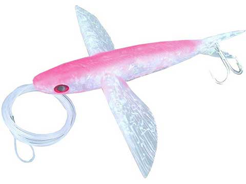 Frenzy Ballistic Flyer Flying Fish Lure (Model: 8 Rigged-Pink)