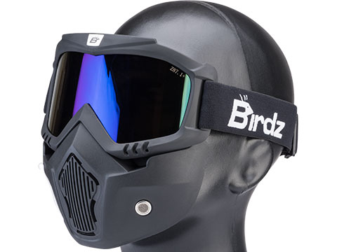 Birdz Eyewear Skylark Full Face Mask (Color: Black / ReflecTech Blue Mirror)