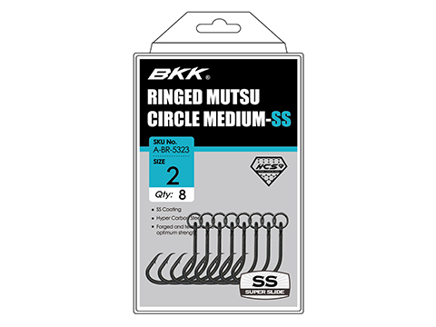 BKK Mutsu Circle Medium SS Ringed Fishing Hooks 