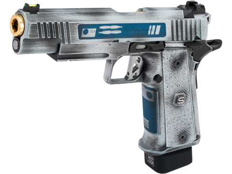 EMG / Salient Arms International 2011 DS Airsoft Training Weapon w/ Custom Cerakote (Model: 5.1 / R2 Blue Distressed)