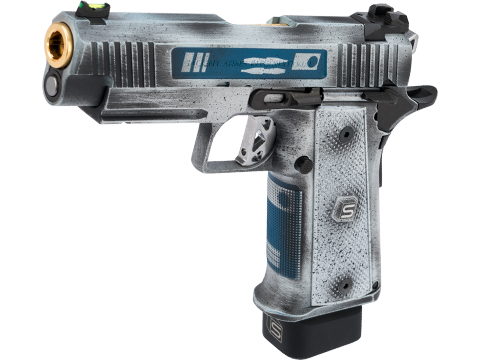 EMG / Salient Arms International 2011 DS Airsoft Training Weapon w/ Custom Cerakote (Model: 4.3 / R2 Blue Distressed)