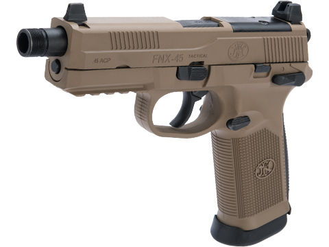 FN Herstal FNX-45 Tactical Airsoft Gas Blowback Pistol by Cybergun w/ Custom Cerakote (Color: Flat Dark Earth / Gun Only)