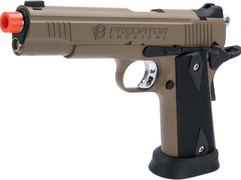 Predator Tactical Iron Shrike Gas Blowback 1911 Pistol by King Arms w/ Black Sheep Arms Custom Cerakote (Color: Flat Dark Earth / Gas)