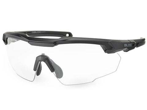 BLOC Tactical Bolt Glasses (Model: Black Frame / Clear Lens)