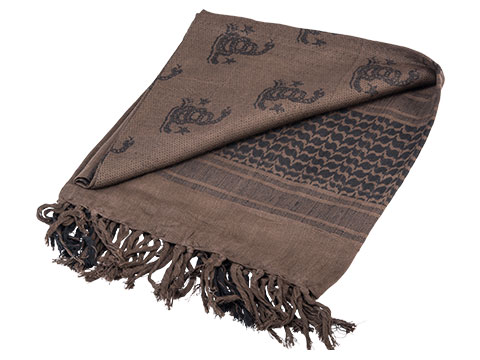 Matrix Woven Stylized Desert Shemagh / Scarves (Color: Dark Brown - Black Snake)