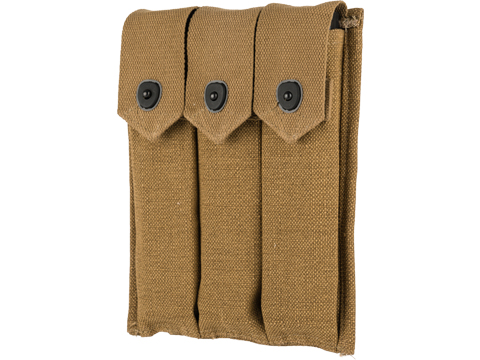 Black Owl Gear Reproduction WWII Three-Cell Magazine Pouch for M1A1 Thompson Submachine Guns