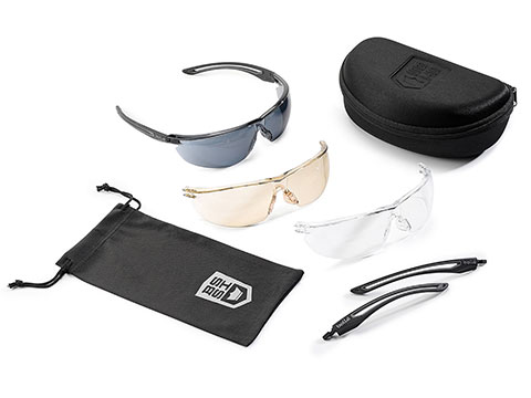 Bolle Safety GUNFIRE 2.0 Tactical Safety Glasses Kit (Color: Black)