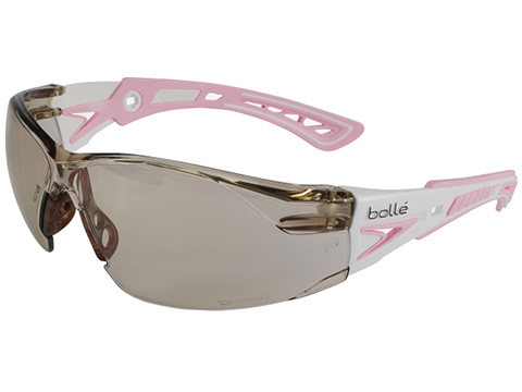 Bolle Safety RUSH+ Small Z87+ Safety Glasses (Model: CSP Lens / Pink & White)