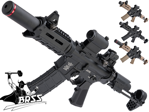 BOLT B4 PDW B.R.S.S. Recoil EBB Airsoft AEG Rifle (Color: Black / Short Suppressor)