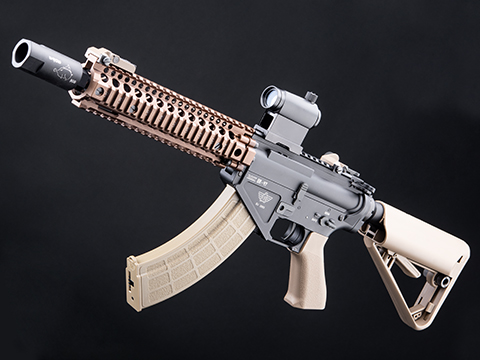 BOLT Airsoft BR47 B.R.S.S. Airsoft AEG Rifle w/ EMG Daniel Defense Licensed Mk18 RISII Handguard (Color: Tan)