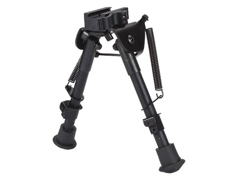 Evike.com All-Platform Real Steel Retractable Harris Type Bipod (RIS + Stud Sniper Mount)