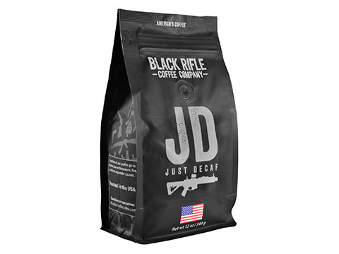 Black Rifle Coffee Company 100% Arabica 12oz Coffee Bag (Model: Just Decaf Medium Roast / Whole Bean)