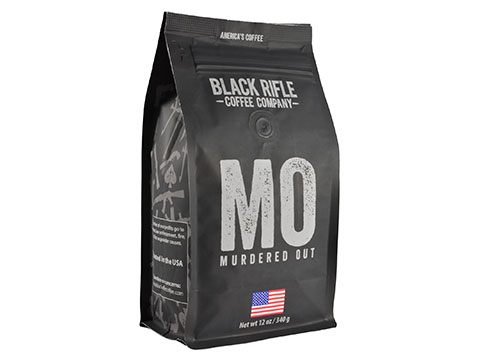 Black Rifle Coffee Company 100% Arabica 12oz Coffee Bag (Model: Murdered Out Extra Dark Roast / Ground Bean)
