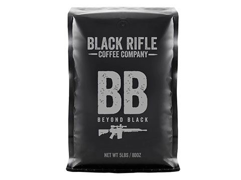 Black Rifle Coffee Company 100% Arabica 5lb Coffee Bag (Roast: Beyond Black Dark Roast / Ground Bean)
