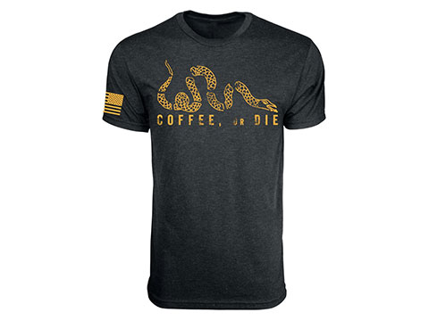 Black Rifle Coffee Company Coffee, or Die Gold Logo T-Shirt (Size: Large)