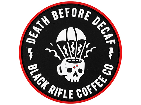 Black Rifle Coffee Company ParaMug Death Before Decaf PVC Morale Patch