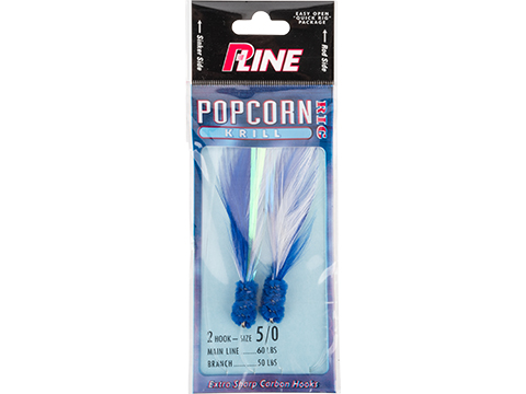 P-Line Popcorn Krill 2 Hook Fishing Rig (Color: Blue-White / 5/0)