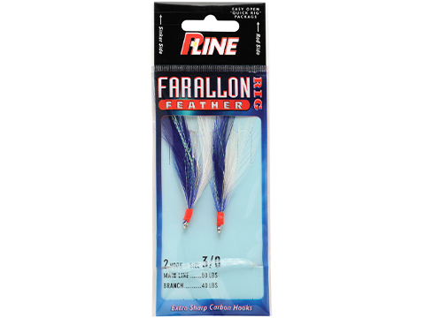 P-Line Farallon Feathers Vertical Fishing Jigs (Size: 3/0 / Blue & White)