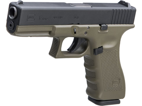 Elite Force Fully Licensed GLOCK 17 Gen.4 Gas Blowback Airsoft Pistol w/ Custom Cerakote (Color: OD Green Frame)