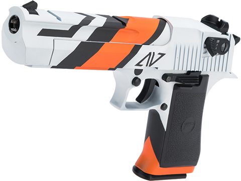 Magnum Research Licensed Semi/Full Auto Metal Desert Eagle CO2 Gas Blowback Airsoft Pistol by KWC w/ Black Sheep Arms Custom Cerakote (Color: New Asiimov)