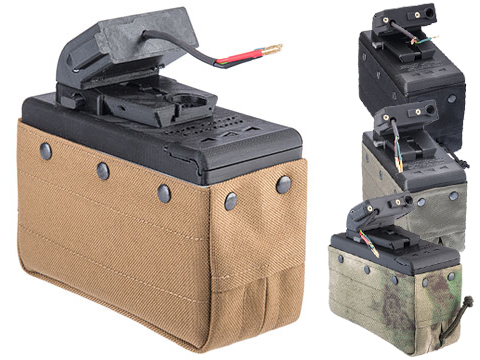 Bullgear 2500 Round Box Magazine Kit w/ Adjustable Feed Rate for A&K M249 Airsoft AEG Machine Gun 