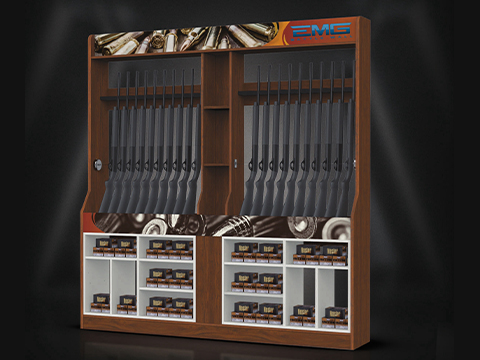 EMG Professional Grade Wooden Open Weapon Display & Storage Solution Rack 