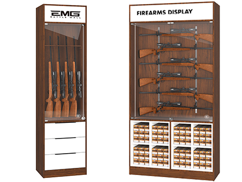 EMG Professional Grade Wooden Weapon Display & Storage Solution Cabinet 