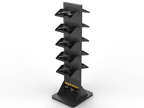 EMG Double Sided 5-Tier Pistol Display Stand (Color: Black)