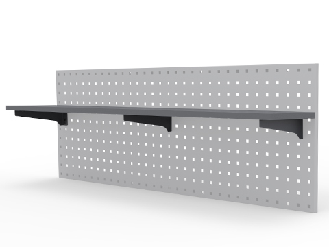 EMG Battle Wall System Weapon Display & Storage Solution Flat Bracket Shelf (Model: Long)