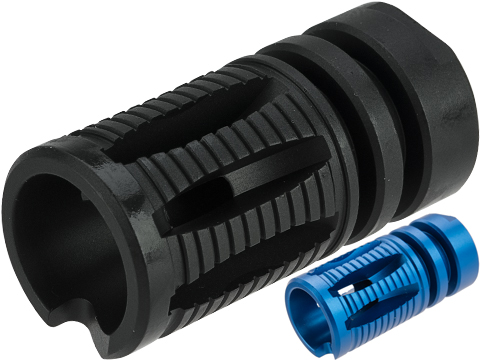 6mmProShop QD Suppressor Style Flash Hider for Airsoft Rifles (Color: Black / 14mm Negative)