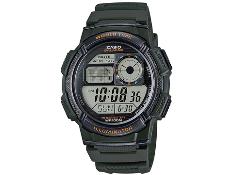 Casio Men's AE-1000W Resin Sport Digital Watch (Color: Green)