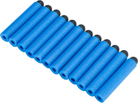 Jet Blaster Long High Performance Soft Foam Darts (Type: Soft Rubber Tip / Blue / 12pcs)