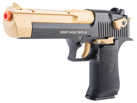 Desert Eagle Licensed L6 .50AE Full Metal Gas Blowback Airsoft Pistol by Cybergun w/ Custom Cerakote Finish (Color: Gold Trim)