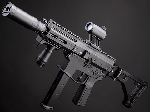 EMG Angstadt Arms MDP-9 Airsoft Gas Blowback Pistol Caliber Carbine (Color: Black / CQB Package)