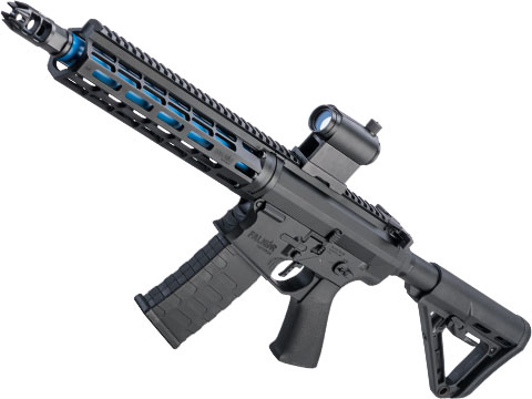 EMG Falkor Phantom AR-15 w/ Double-Jacketed Barrel & eSilverEdge Gearbox M4 Airsoft AEG (Color: Blue Barrel / RS-3 Stock)