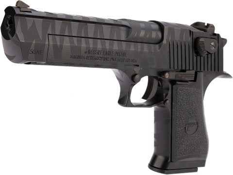 WE-Tech Desert Eagle .50 AE Full Metal Gas Blowback Airsoft Pistol by Cybergun (Color: Black Tigerstripe / Green Gas / Gun Only)