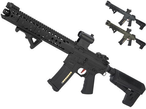 Umbrella Armory Custom Krytac LVOA Airsoft AEG Rifle (Color: Black / 350 FPS 40 RPS / CQBR w/ 2x Battery)