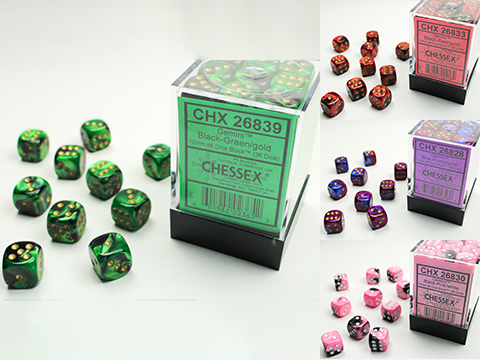 Chessex Lab Gemini 12mm d6 36ct Dice Block 