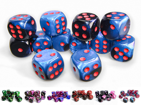Chessex Lab Gemini 16mm d6 12ct Dice Block 