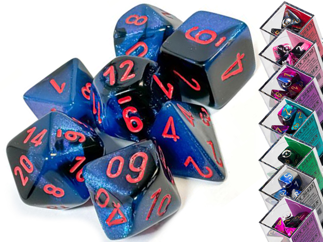 Chessex Lab Gemini Polyhedral 7-Dice Set 