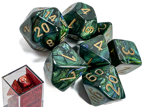 Chessex Lab Scarab Polyhedral 7-Dice Set 