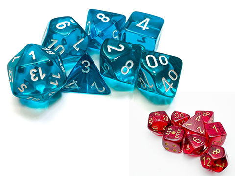 Chessex Lab Translucent Polyhedral 7-Dice Set 