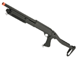 CYMA Standard M870 3-Round Burst Multi-Shot Shell Loading Airsoft Shotgun (Model: Folding Stock CQB)