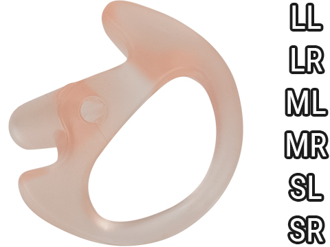 Code Red Molded Ear Piece for Clear Tube Headsets (Ear: Left / Medium)