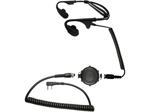 Code Red Headsets Battle Zero Modular Bone Conduction Headset w/ Waterproof PTT (Connector: Kenwood 2 Pin / Baofeng)