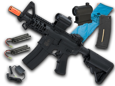 Cybergun Licensed Colt Sportsline M4 AEG Rifle w/ G3 Micro-Switch Gearbox (Model: Black / Ranger / Go Airsoft Package)