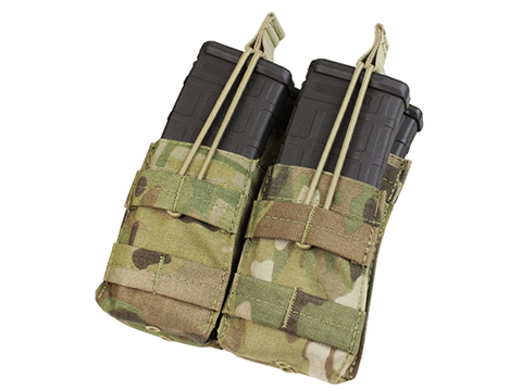 Condor Tactical Open Top Double Stacker AR15 / M4 / M16 / 5.56 NATO Magazine Pouch (Color: Multicam)