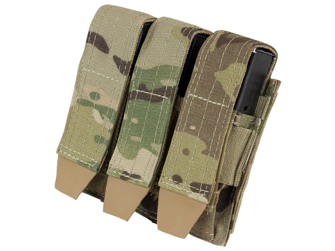 Condor MOLLE Triple Pistol Magazine Pouch (Color: Multicam)