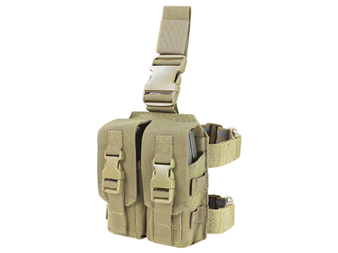 Condor Drop Leg M4 Mag Pouch (Color: Tan)