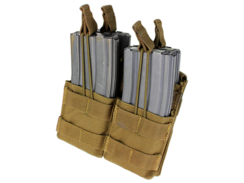 Condor Tactical Open Top Double Stacker AR15 / M4 / M16 / 5.56 NATO Magazine Pouch (Color: Coyote Brown)